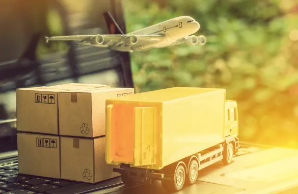 Avió, caja y camión